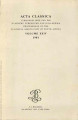 Acta Classica: Proceedings of the Classical Association of South Africa, vol. 24, (1981). 