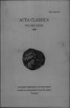 Acta Classica: Proceedings of the Classical Association of South Africa, vol. 39, (1996). 