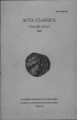 Acta Classica: Proceedings of the Classical Association of South Africa, vol. 36, (1993). 
