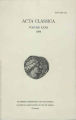Acta Classica: Proceedings of the Classical Association of South Africa, vol. 32, (1989). 