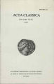 Acta Classica: Proceedings of the Classical Association of South Africa, vol. 29, (1986). 