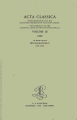 Acta Classica: Proceedings of the Classical Association of South Africa, vol. 03, (1960). 