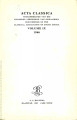 Acta Classica: Proceedings of the Classical Association of South Africa, vol. 09, (1966). 
