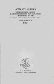 Acta Classica: Proceedings of the Classical Association of South Africa, vol. 06, (1963). 