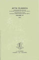 Acta Classica: Proceedings of the Classical Association of South Africa, vol. 04, (1961). 