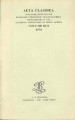 Acta Classica: Proceedings of the Classical Association of South Africa, vol. 13, (1970). 