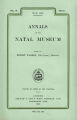 Annals of the Natal Museum, vol. 04, no. 1, (May 1919) 